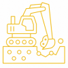 Excavation and ground preparation icon
